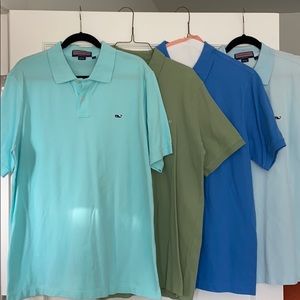 (4) Men’s Large Vineyard Vines Polo Pique Cotton